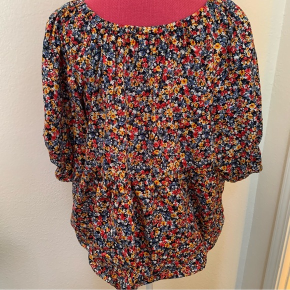 Women’s Old Navy XXL Floral Blouse with Puff Sleeves - Picture 6 of 7